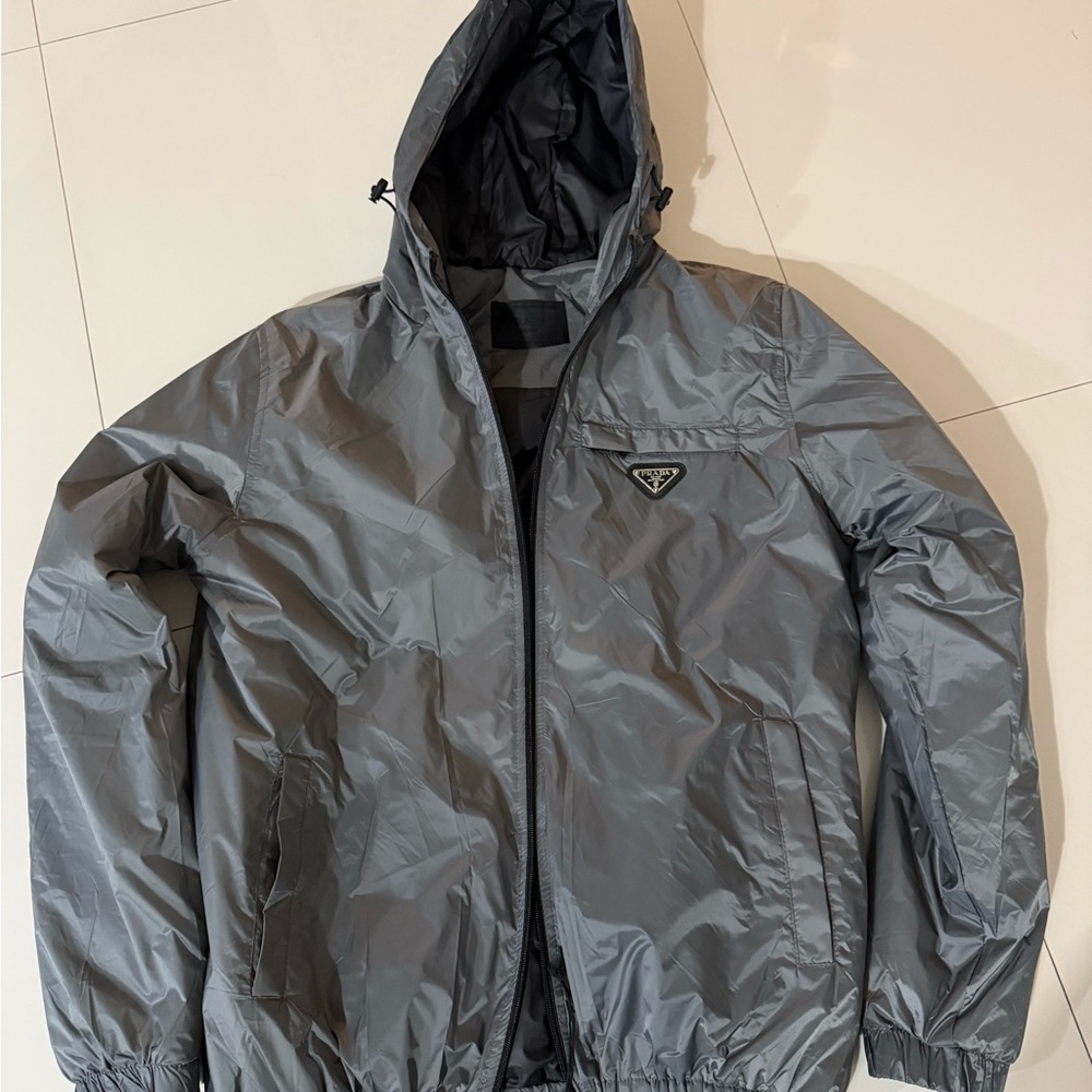 Prada jacket Men's Gray Hooded large slim or medium big - Picture 8 of 13